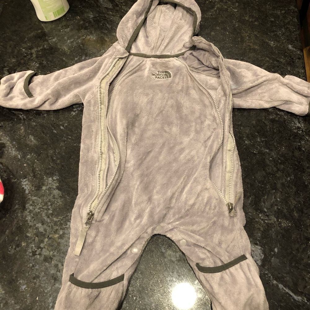 The North Face fleece baby bunting 3-6 mos